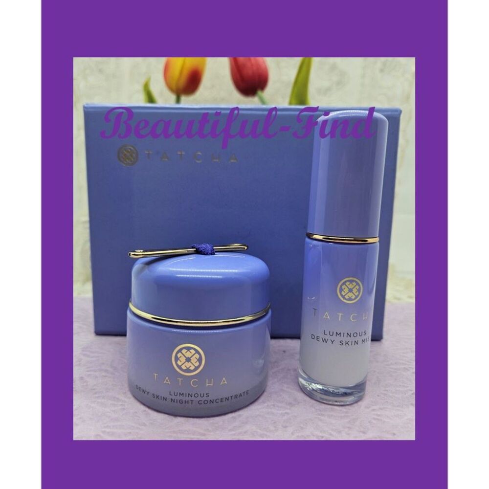 NEW TATCHA LUMINOUS DEWY SKIN NIGHT CONCENTRATE 1.7oz. & SKIN SPRAY 12ml